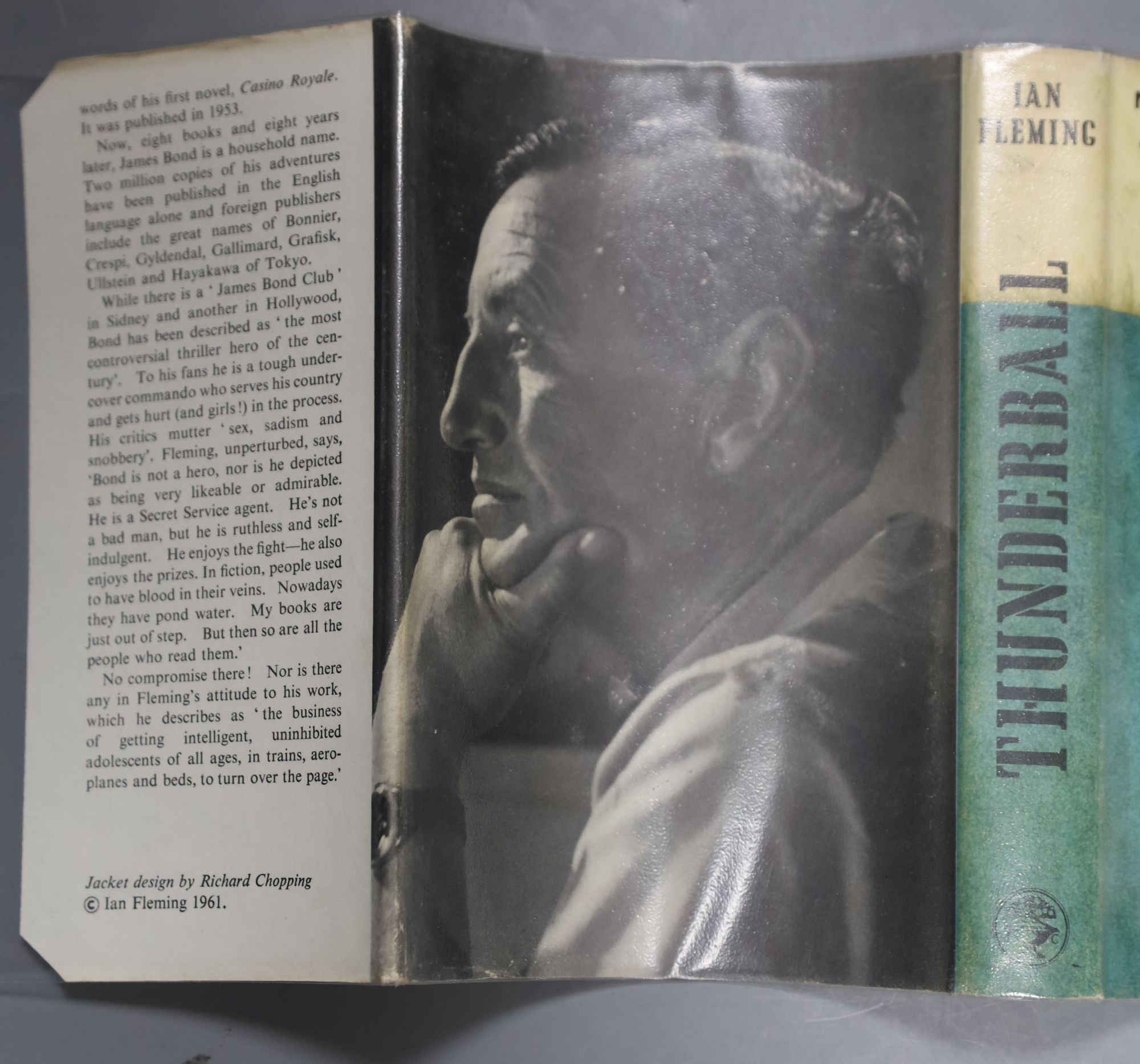 Fleming, Ian - Thunderball, 1st edition (1st impression, 1st issue), d/wrapper, 1961